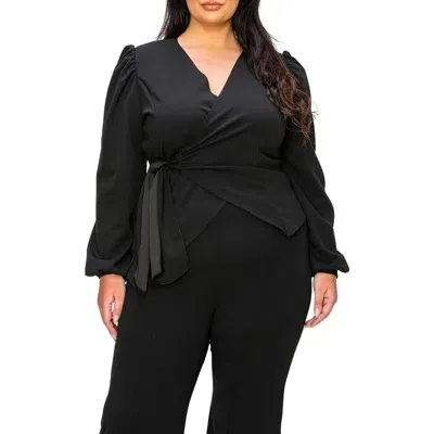 L I V D Yelena Wrap Top In Black