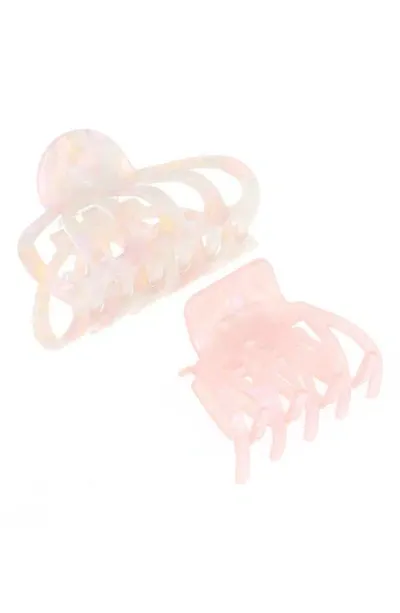 L Erickson L. Erickson Rozzi & Jude 2-pack Assorted Hair Claw Clips In Pink