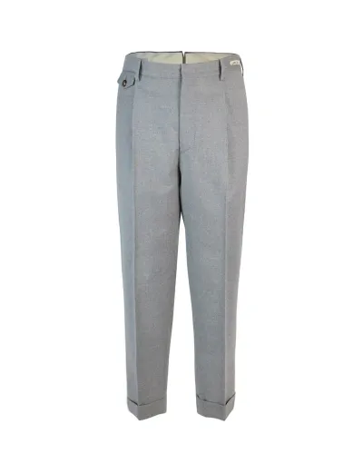 L.b.m 1911 Gray Wool Trousers In 05