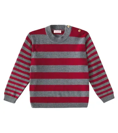 La Coqueta Kids' Bromo Striped Wool Sweater In Multicoloured