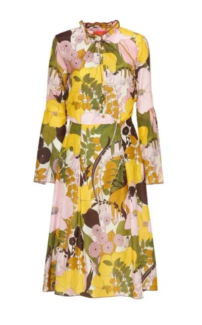 La Doublej Casanova Midi Dress In Big Flower Rose