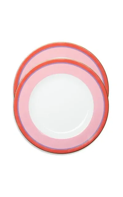 La Doublej Dinner Plates Set Of 2 In Rainbow Rose