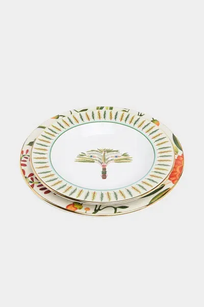 La Doublej Housewives Soup And Dinner Plate Set Of 2 In Eden In Multi