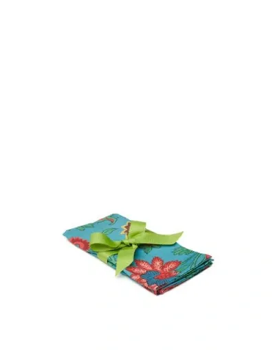 La Doublej Dinner Napkins Set Of 2 In Dragon Flower Turchese