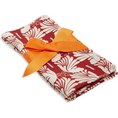 La Doublej Large Napkins Set Of 2 (45x45) In Wings Avorio