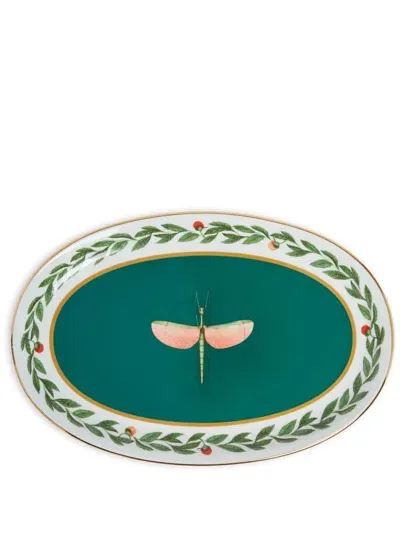 La Doublej Libellula Oval Platter In White