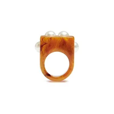 La Doublej Nefertiti Ring In Solid Rust