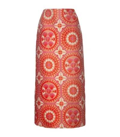 La Doublej Pencil Skirt In Sun Orange