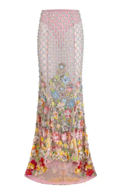 La Fuori Aurora Rose Quartz Twilight Blossom Skirt In Multi