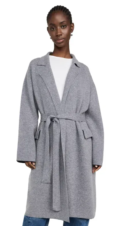 La Ligne Double Faced Cardigan Coat Grey