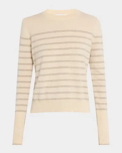 La Ligne Fitted Lean Lines Sweater In Oat  Beige