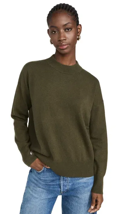 La Ligne Lightweight Solid Marin Sweater Olive