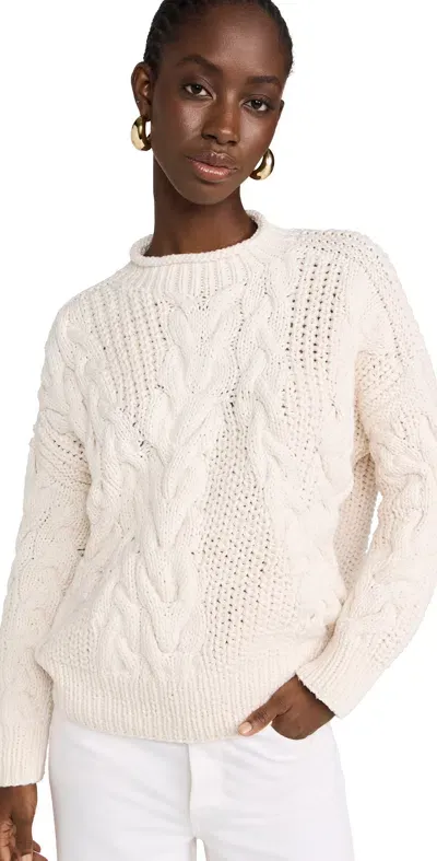 La Ligne Squiggle Cable Sweater Ivory