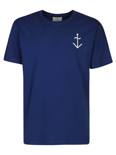 La Paz Logo Organic Cotton T Shirt In Navy Blue