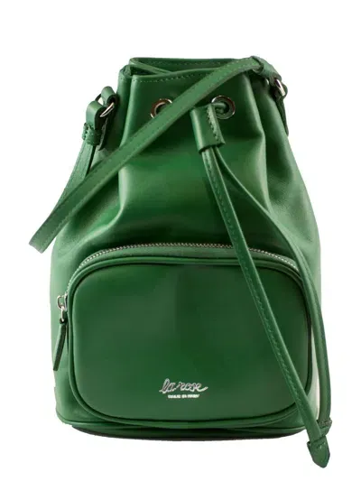 La Rose Leather Satchel Bag In Green