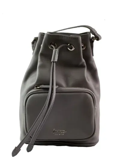 La Rose Leather Satchel Bag In Grey