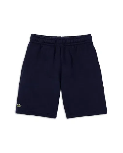 Lacoste Boys' Brushed Fleece Shorts - Little Kid In Navy Blue