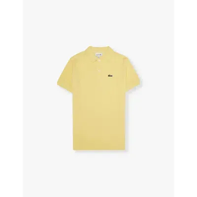 Lacoste Kids' Yellow Classic Logo-patch Cotton-pique Polo Shirt 4-14 Y