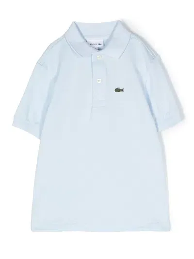 Lacoste Kids' Embroidered-logo Polo Shirt In Blue