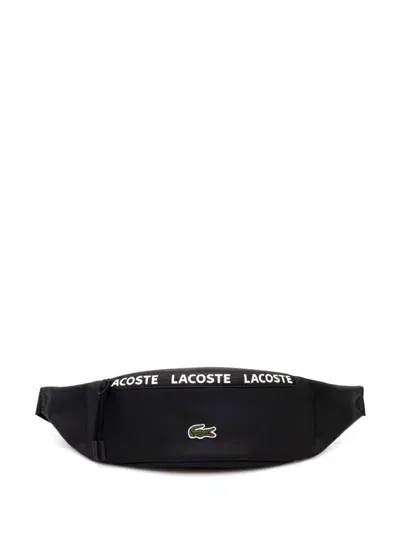 Lacoste Logo-appliquéd Belt Bag In Black