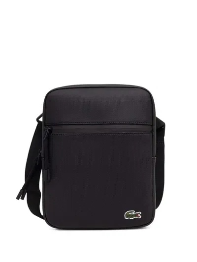 Lacoste Logo Messenger Bag In 黑色