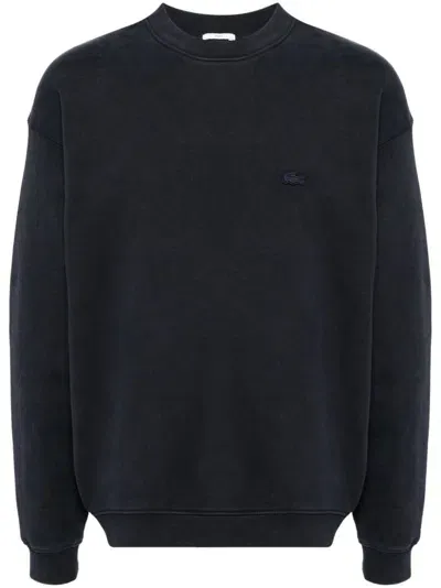 Lacoste Logo-patched Sweatshirt In Black