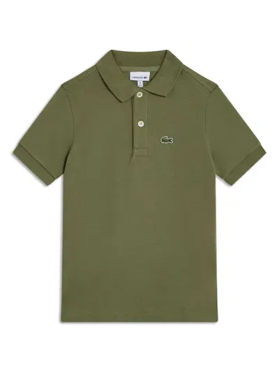 Lacoste Kids' Logo Polo Shirt In Green