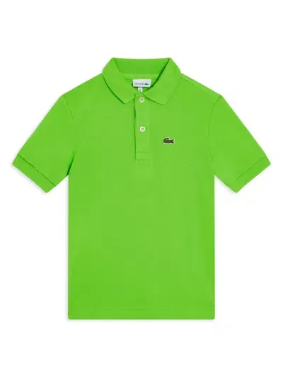 Lacoste Kids' Logo Polo Shirt In Green