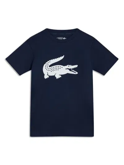 Lacoste Kids' Logo T-shirt In Blue