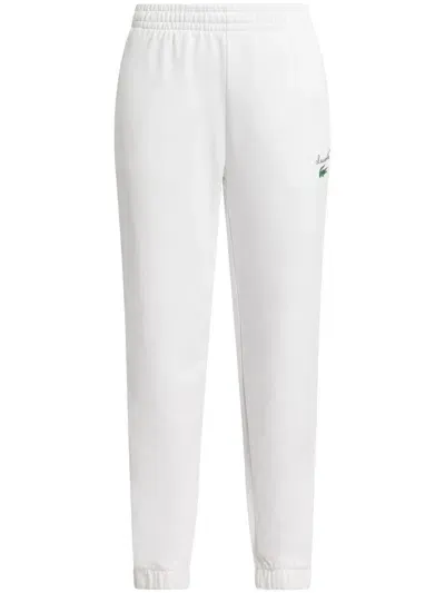 Lacoste Logo Track Pants In White