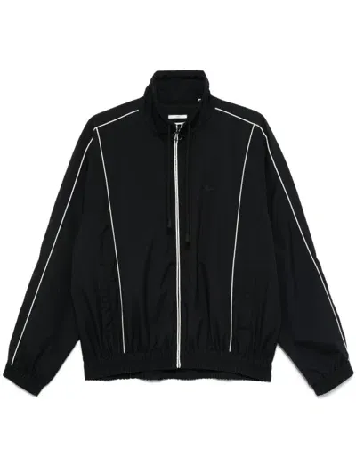 Lacoste Piped-trim Jacket In Black