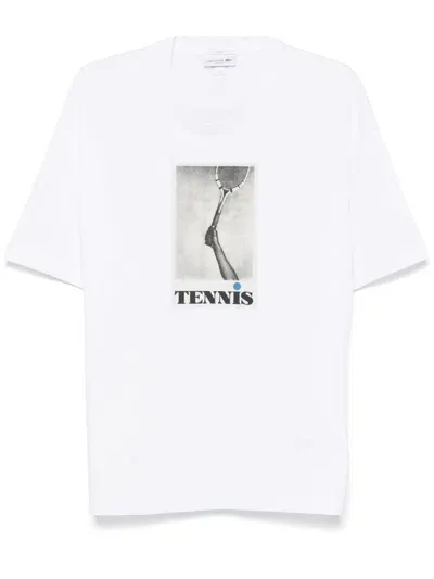 Lacoste Tennis-print T-shirt In White