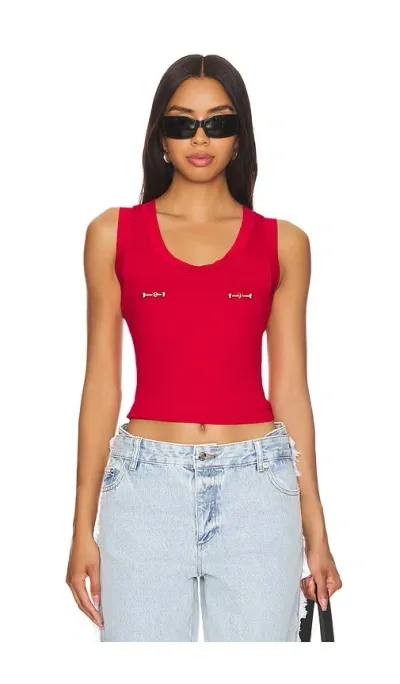 Lado Bokuchava Pierced Tank Top In Red