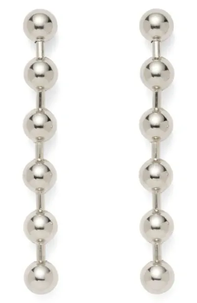 Lady Grey Ball Chain Linear Drop Earrings In Silver