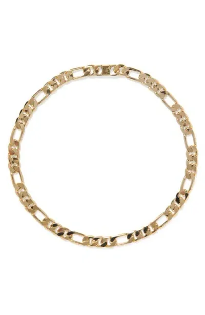 Lady Grey Large Figaro Chain Necklace In Gold