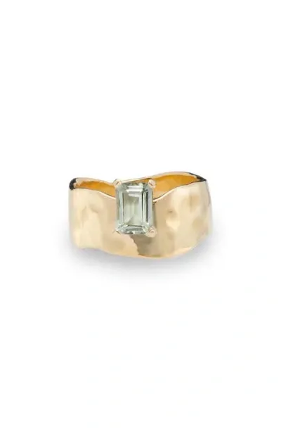 Lady Grey Wade Ring In Gold/green Amethyst