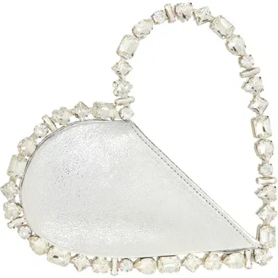 L'alingi Love Crystal Top Handle Bag In Metallic