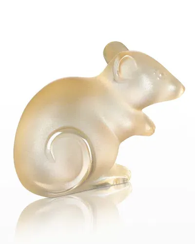 Lalique Gold Luster Mouse Figurine