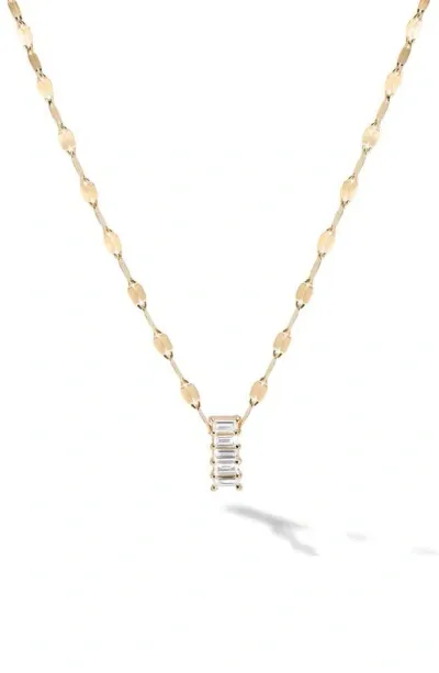 Lana Baguette Diamond Pendant Necklace In Gold