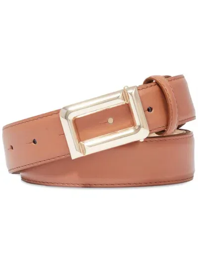 Lancel Angele Leather Belt In Neutrals