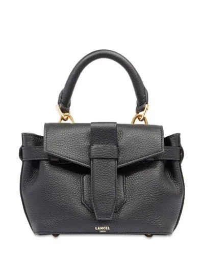 Lancel Charlie Leather Mini Handbag In Black