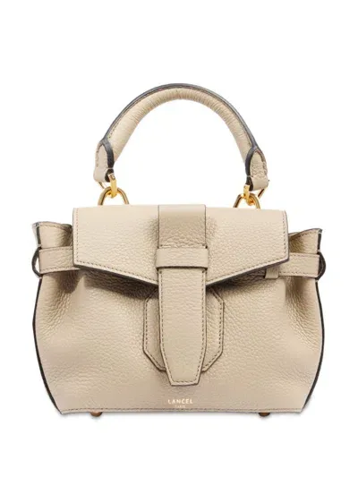 Lancel Charlie Leather Mini Handbag In Neutrals