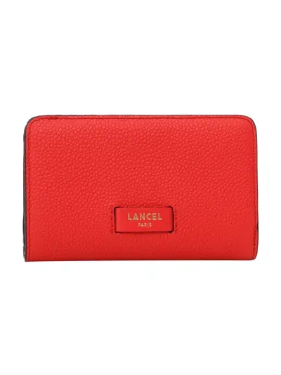 Lancel Compact Wallet In Red