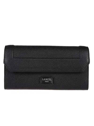 Lancel Ninon Slim Flap Wallet In Black