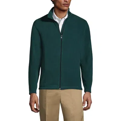 Lands' End Full-zip Mid-weight Fleece Jacket In Evergreen