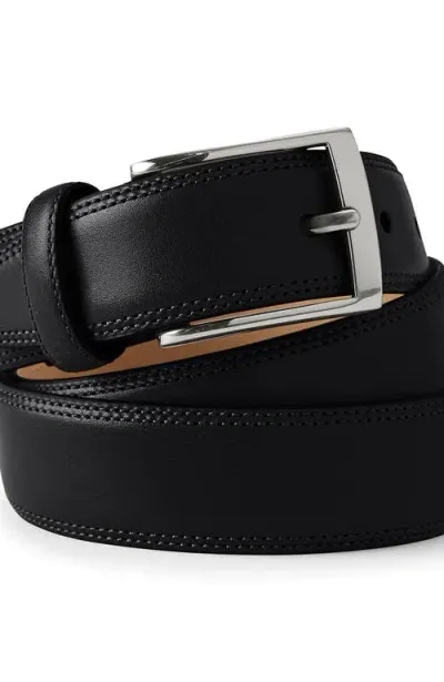 Lands' End Glove Leather Belt In Black