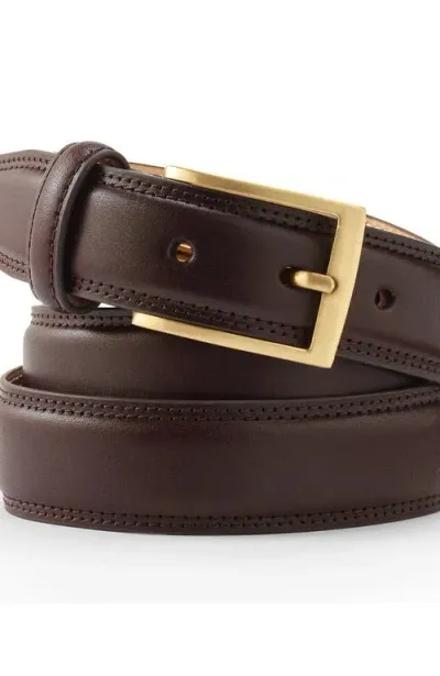 Lands' End Glove Leather Belt In Dark Brown