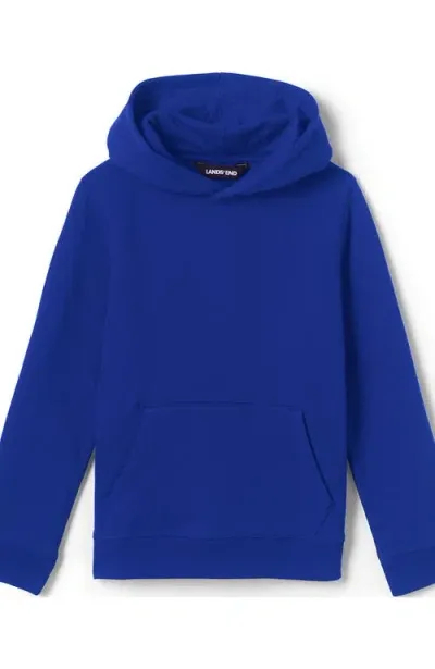 Lands' End School Uniform Kids Hooded Pullover Sweatshirt In Cobalt