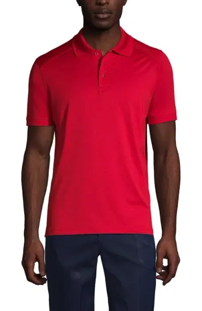 Lands' End School Uniform Young  Short Sleeve Rapid Dry Polo Shirt In Red