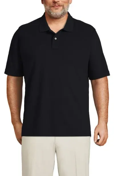 Lands' End Short Sleeve Comfort-first Mesh Polo Shirt In Black